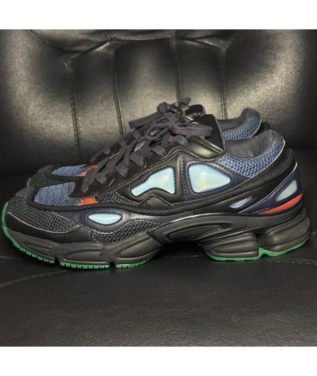 ADIDAS X RAF SIMONS Синие текстильные низкие кроссовки / кеды, фото 3