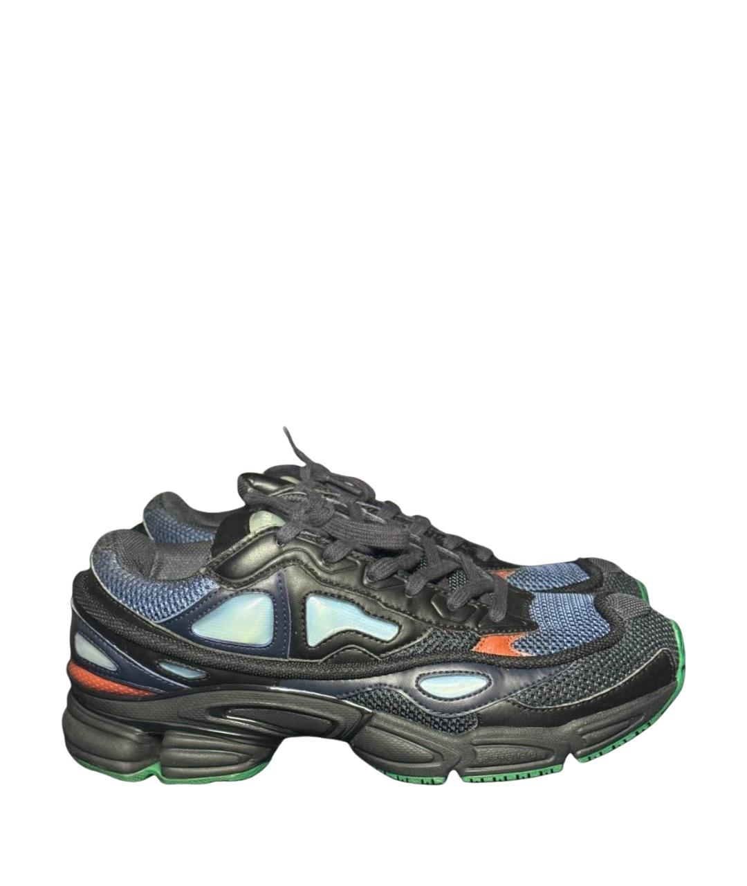 ADIDAS X RAF SIMONS Синие текстильные низкие кроссовки / кеды, фото 1