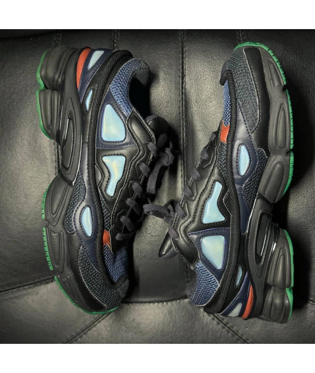 ADIDAS X RAF SIMONS Синие текстильные низкие кроссовки / кеды, фото 4
