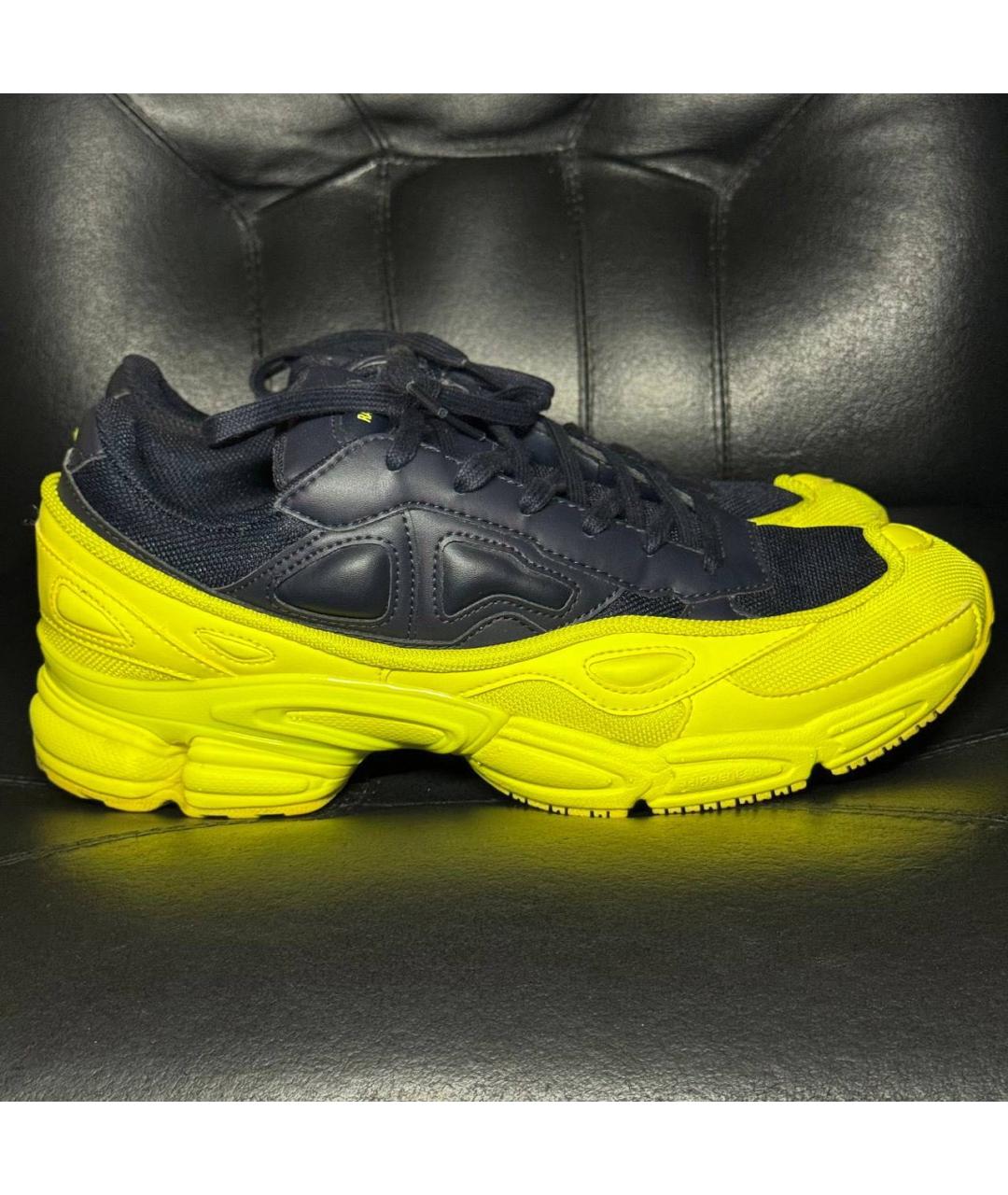 ADIDAS X RAF SIMONS Желтые текстильные низкие кроссовки / кеды, фото 9