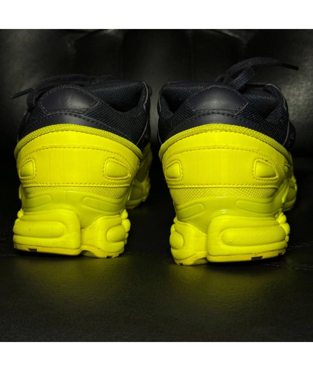 ADIDAS X RAF SIMONS Желтые текстильные низкие кроссовки / кеды, фото 2