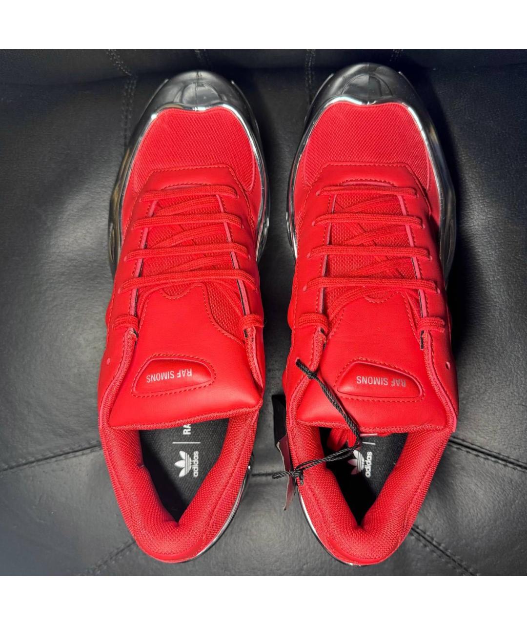 ADIDAS X RAF SIMONS Красные текстильные низкие кроссовки / кеды, фото 7