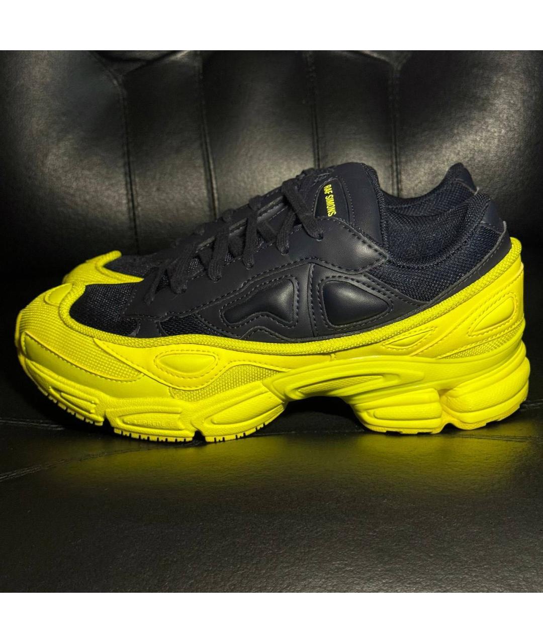 ADIDAS X RAF SIMONS Желтые текстильные низкие кроссовки / кеды, фото 3