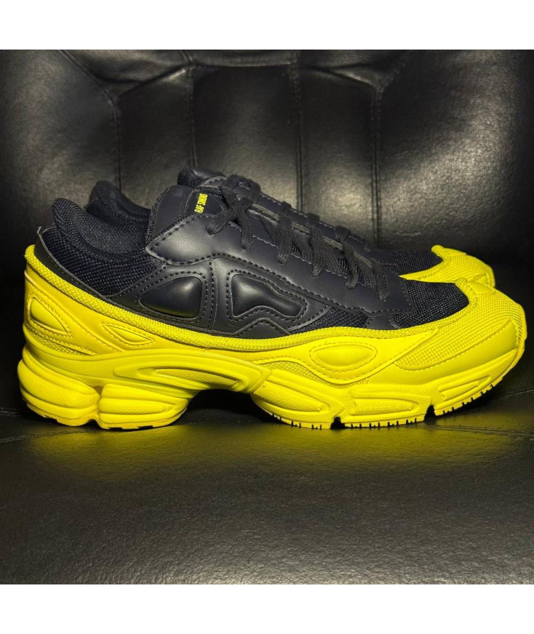 ADIDAS X RAF SIMONS Желтые текстильные низкие кроссовки / кеды, фото 9