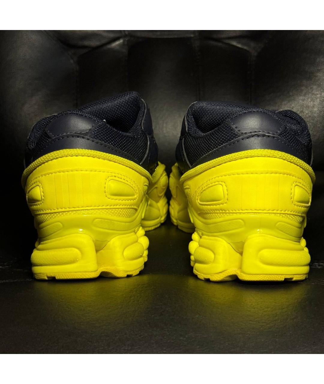 ADIDAS X RAF SIMONS Желтые текстильные низкие кроссовки / кеды, фото 2