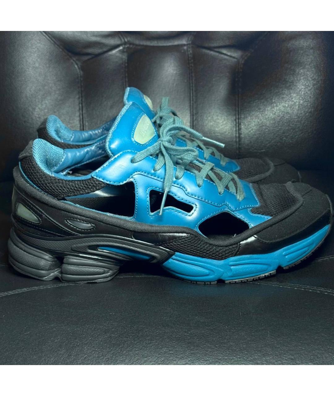 ADIDAS X RAF SIMONS Синие текстильные низкие кроссовки / кеды, фото 9