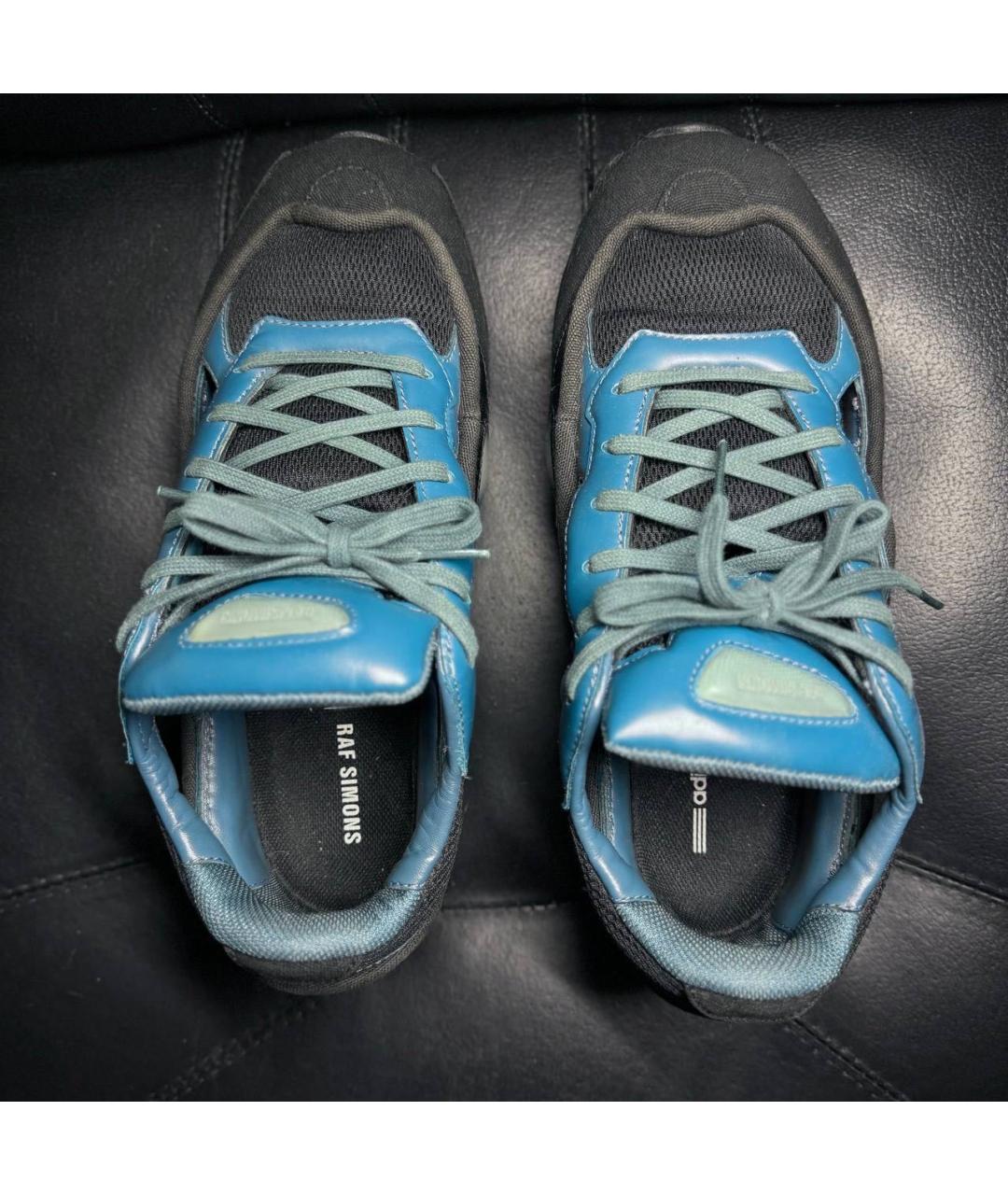 ADIDAS X RAF SIMONS Синие текстильные низкие кроссовки / кеды, фото 7