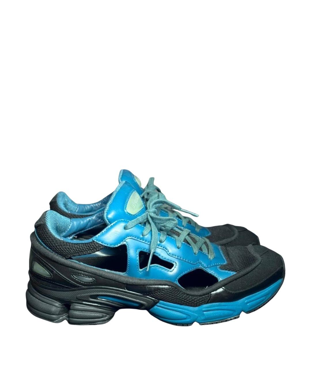 ADIDAS X RAF SIMONS Синие текстильные низкие кроссовки / кеды, фото 1