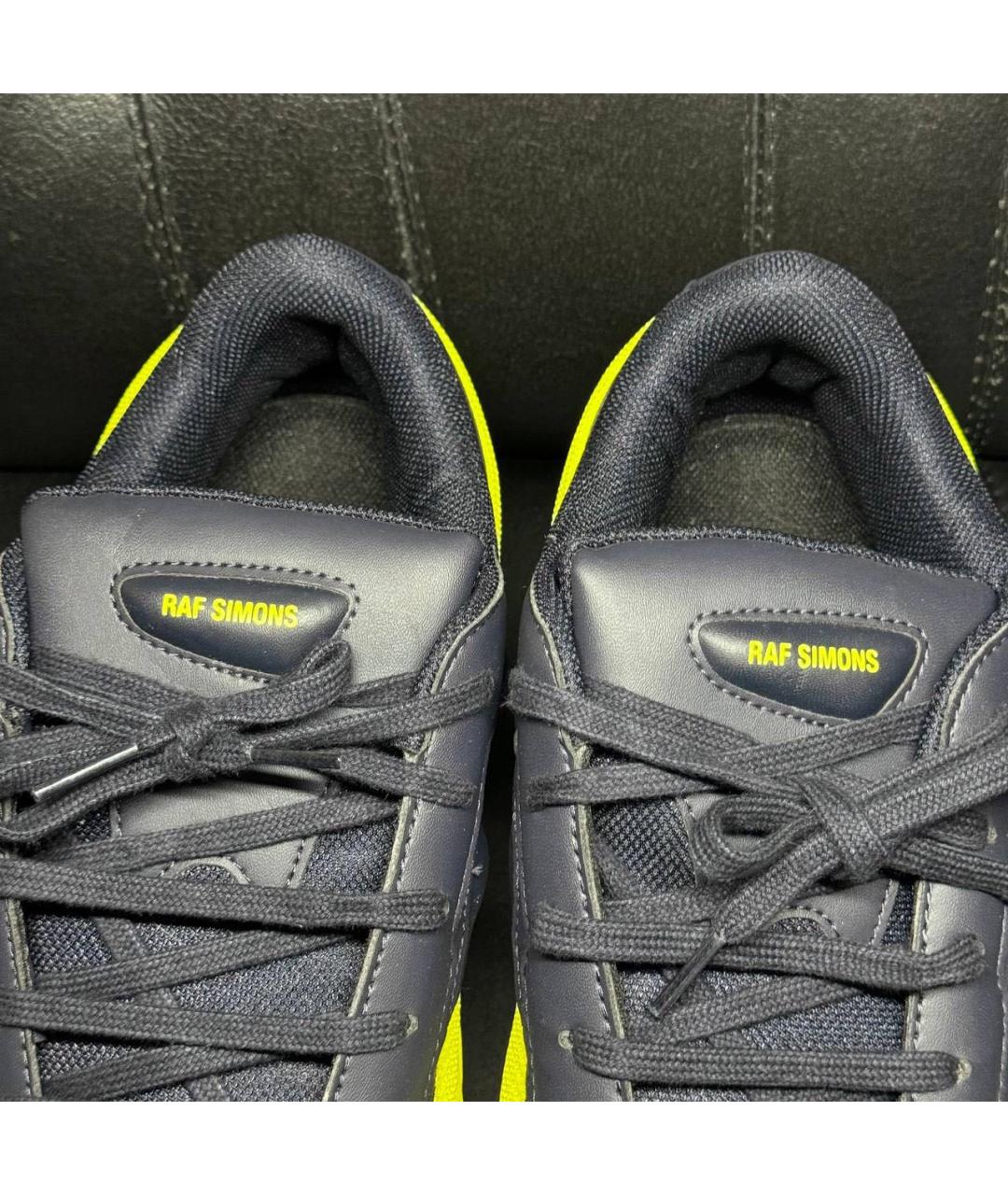 ADIDAS X RAF SIMONS Желтые текстильные низкие кроссовки / кеды, фото 8