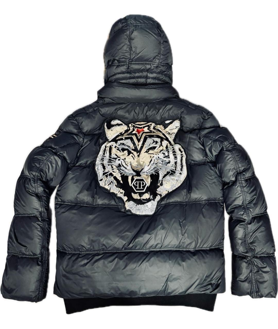 PHILIPP PLEIN Черный полиамидовый пуховик, фото 2