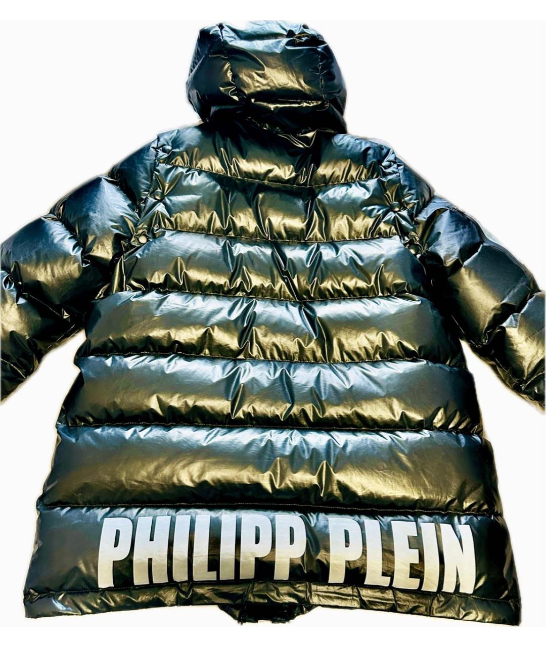 PHILIPP PLEIN Черный полиэстеровый пуховик, фото 8