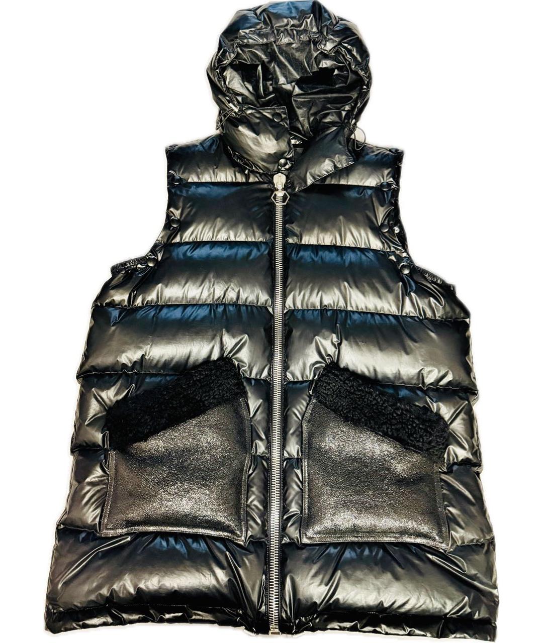 PHILIPP PLEIN Черный полиэстеровый пуховик, фото 1