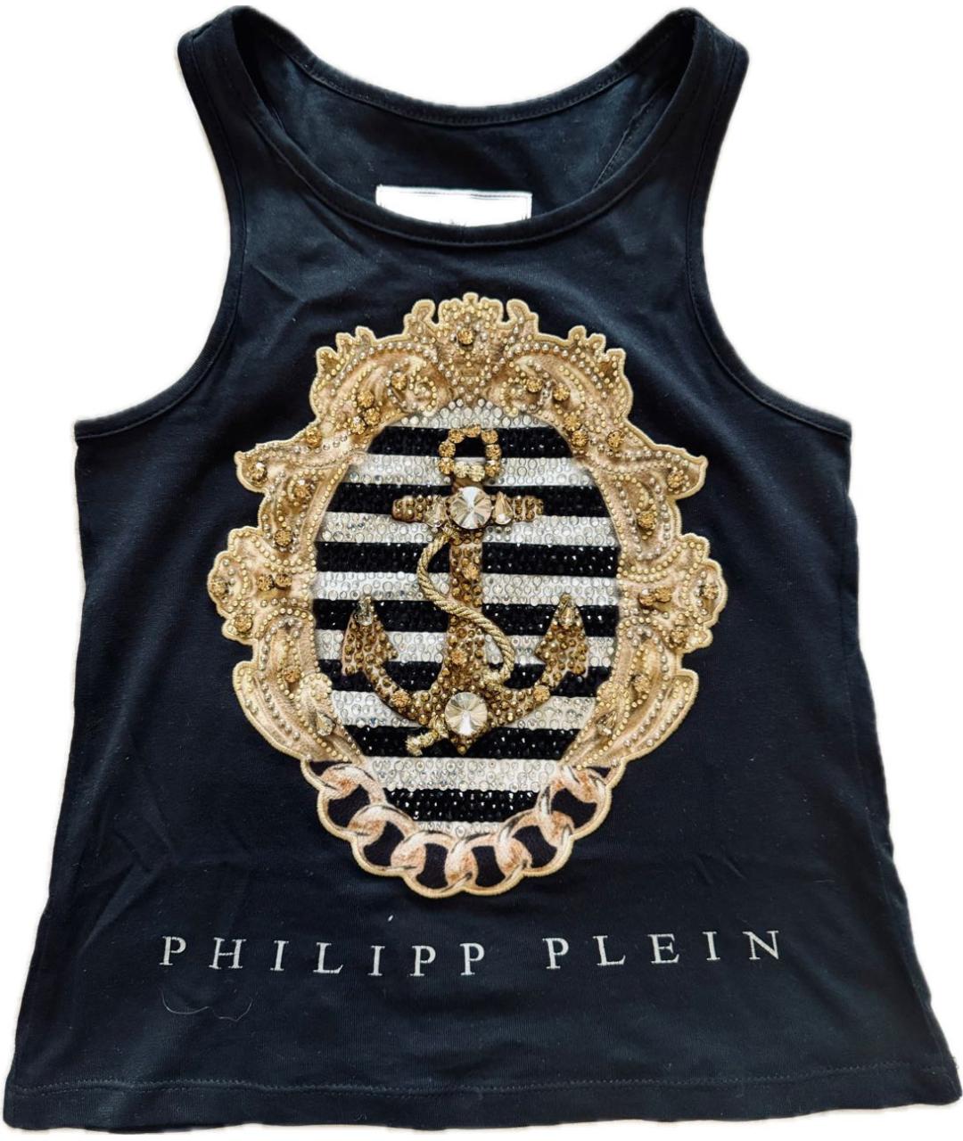 PHILIPP PLEIN Черный хлопковый детская футболка / топ, фото 1