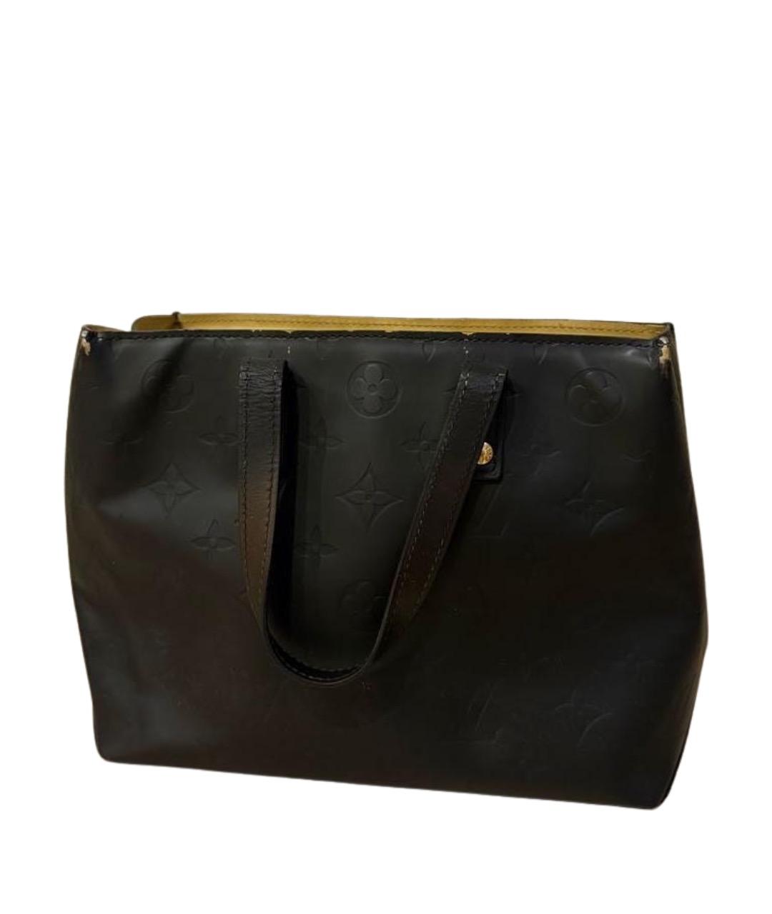 LOUIS VUITTON Черная кожаная сумка тоут, фото 1