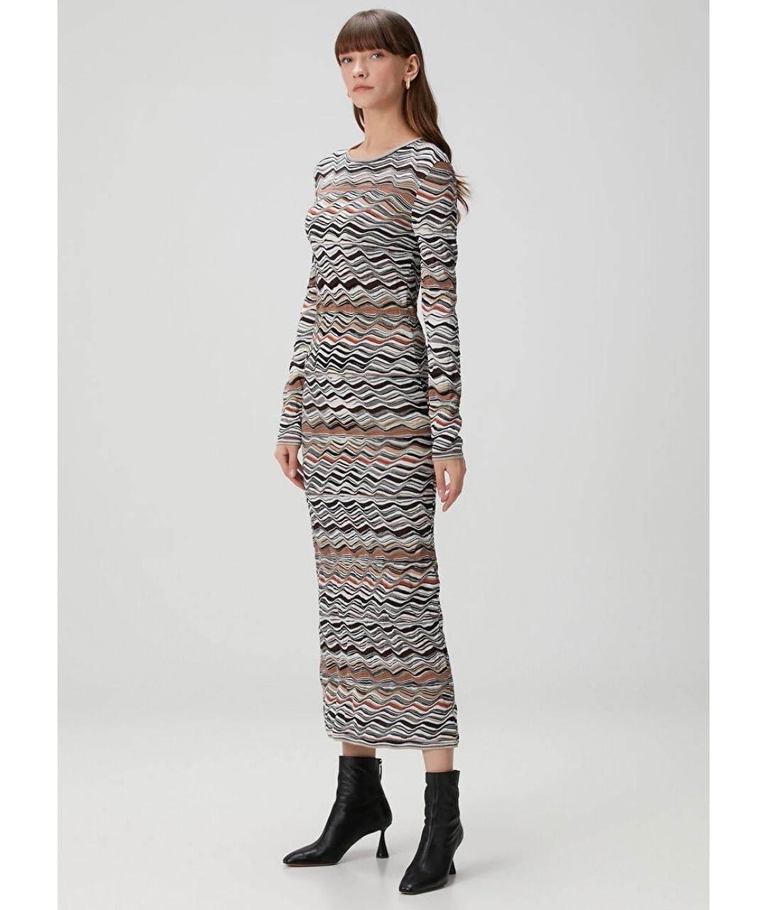 MISSONI Мульти вискозное коктейльное платье, фото 4