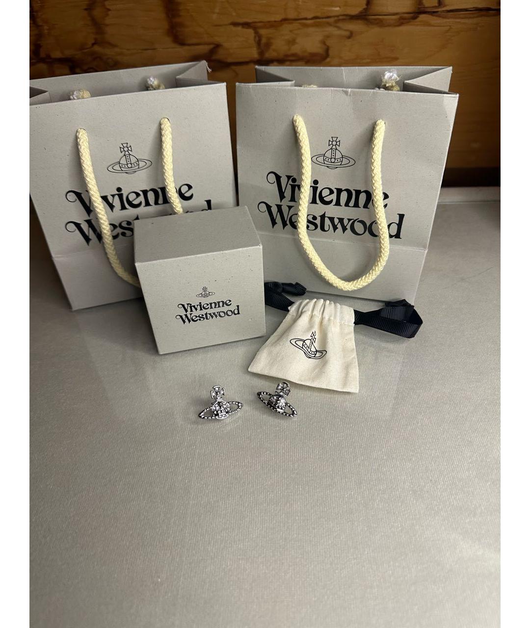VIVIENNE WESTWOOD Серебряные металлические серьги, фото 3