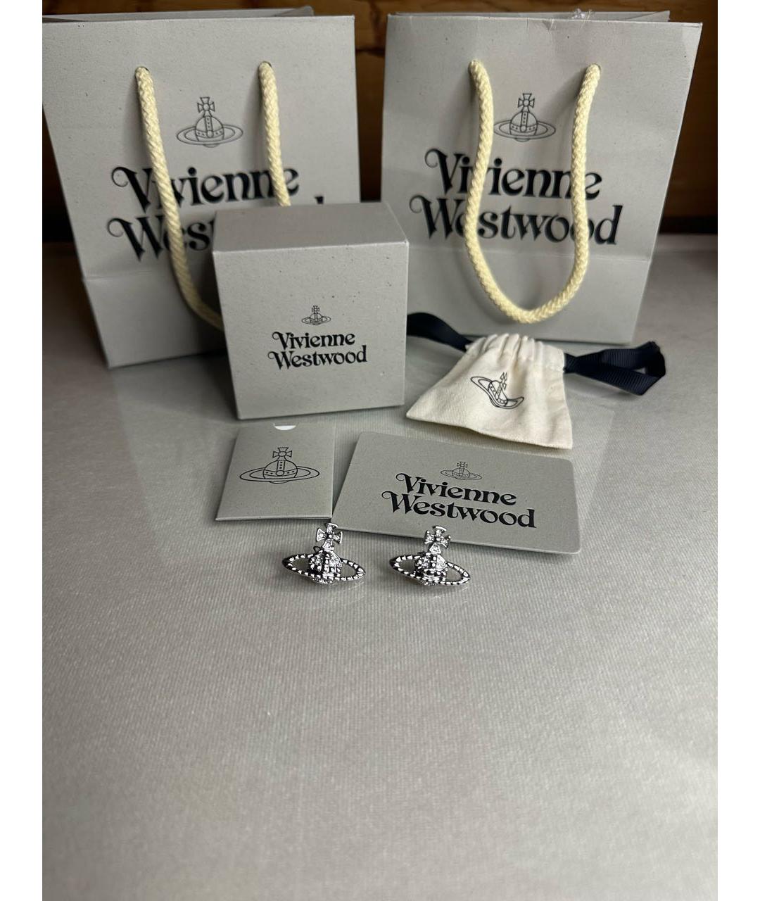 VIVIENNE WESTWOOD Серебряные металлические серьги, фото 4
