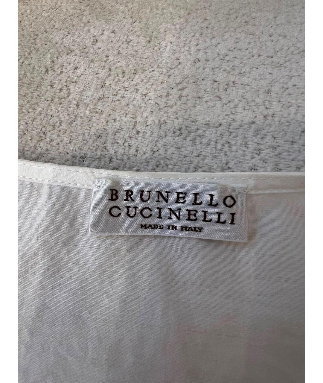 BRUNELLO CUCINELLI Белая майка, фото 4