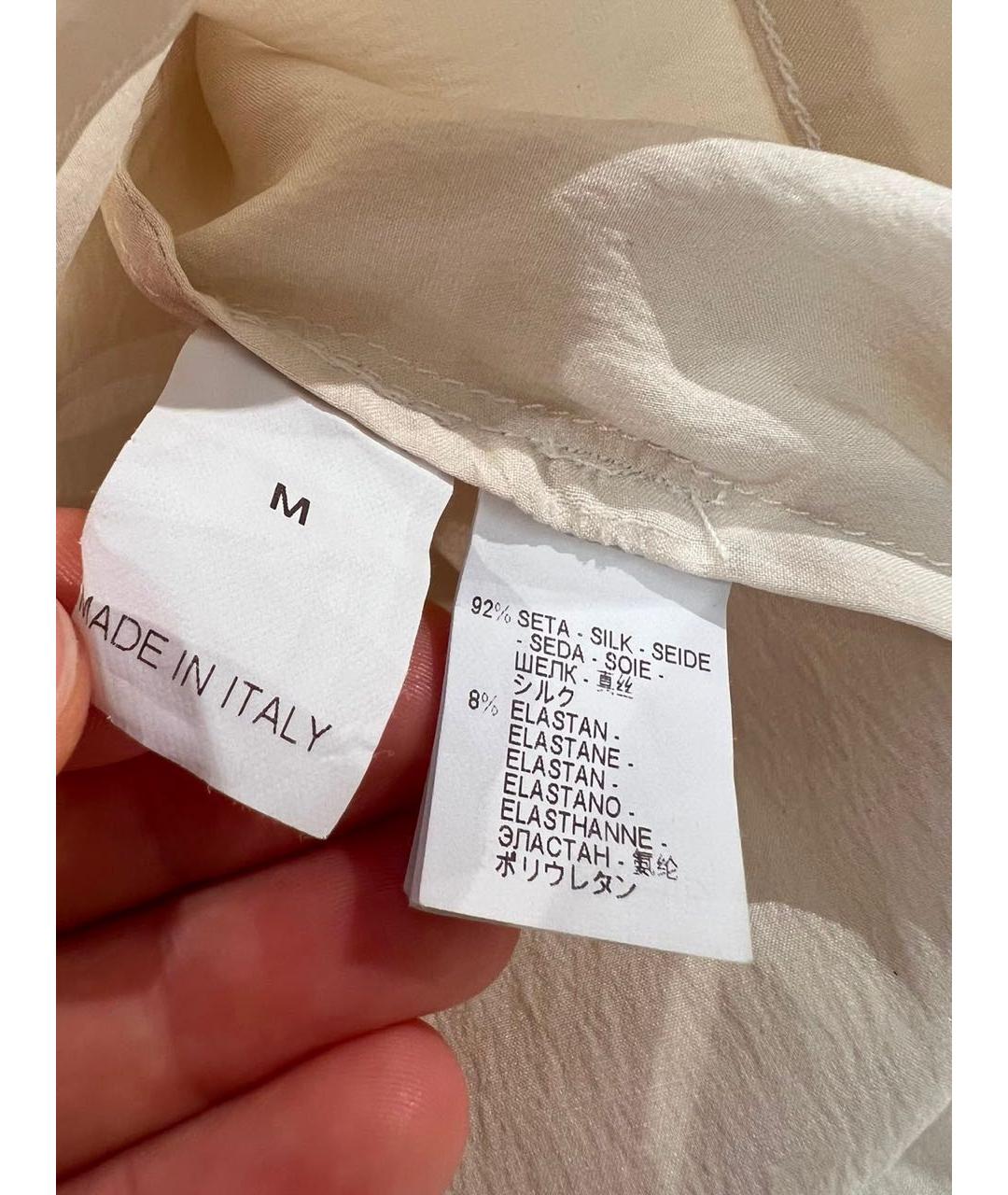BRUNELLO CUCINELLI Бежевая майка, фото 7