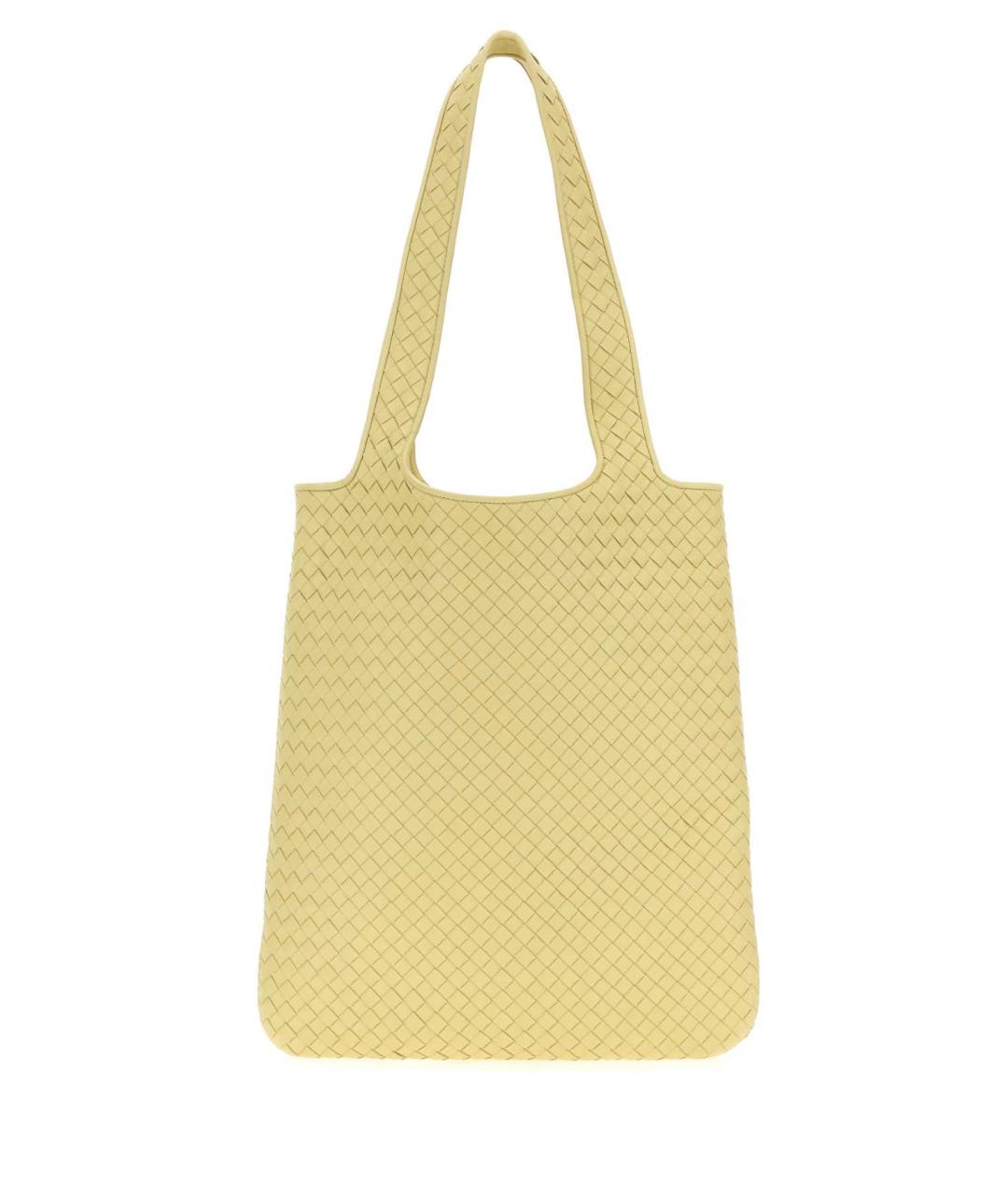 BOTTEGA VENETA Желтая кожаная сумка тоут, фото 1