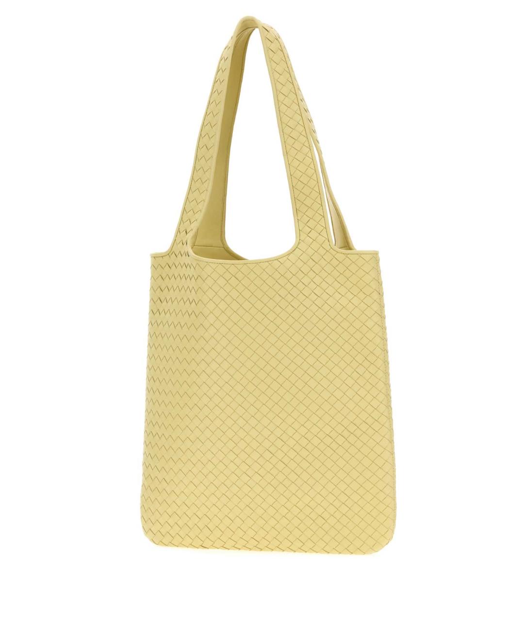 BOTTEGA VENETA Желтая кожаная сумка тоут, фото 2