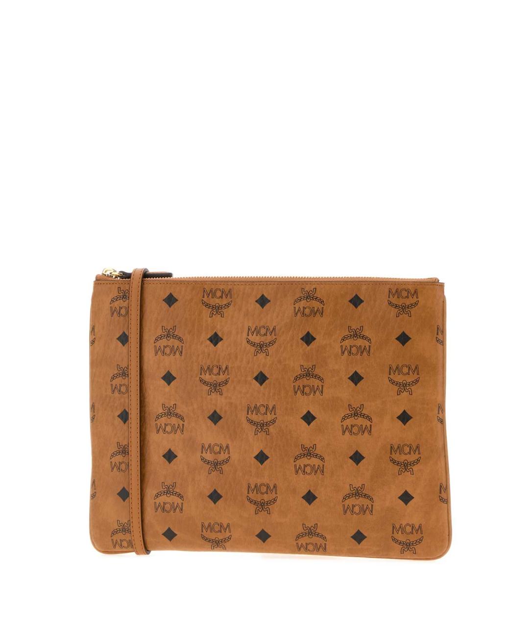 MCM Коричневая косметичка из искусственной кожи, фото 2