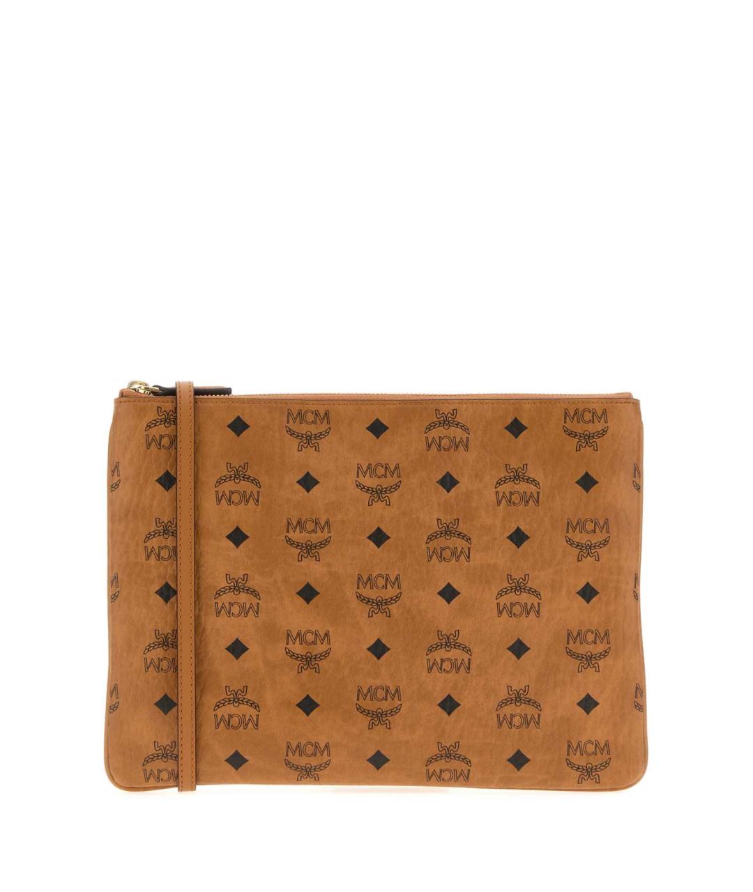 MCM Коричневая косметичка из искусственной кожи, фото 1