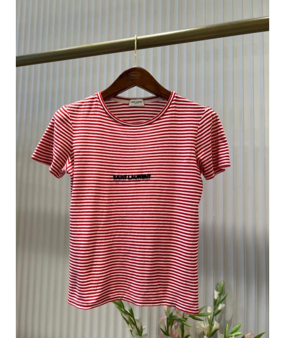 SAINT LAURENT Красная футболка, фото 7