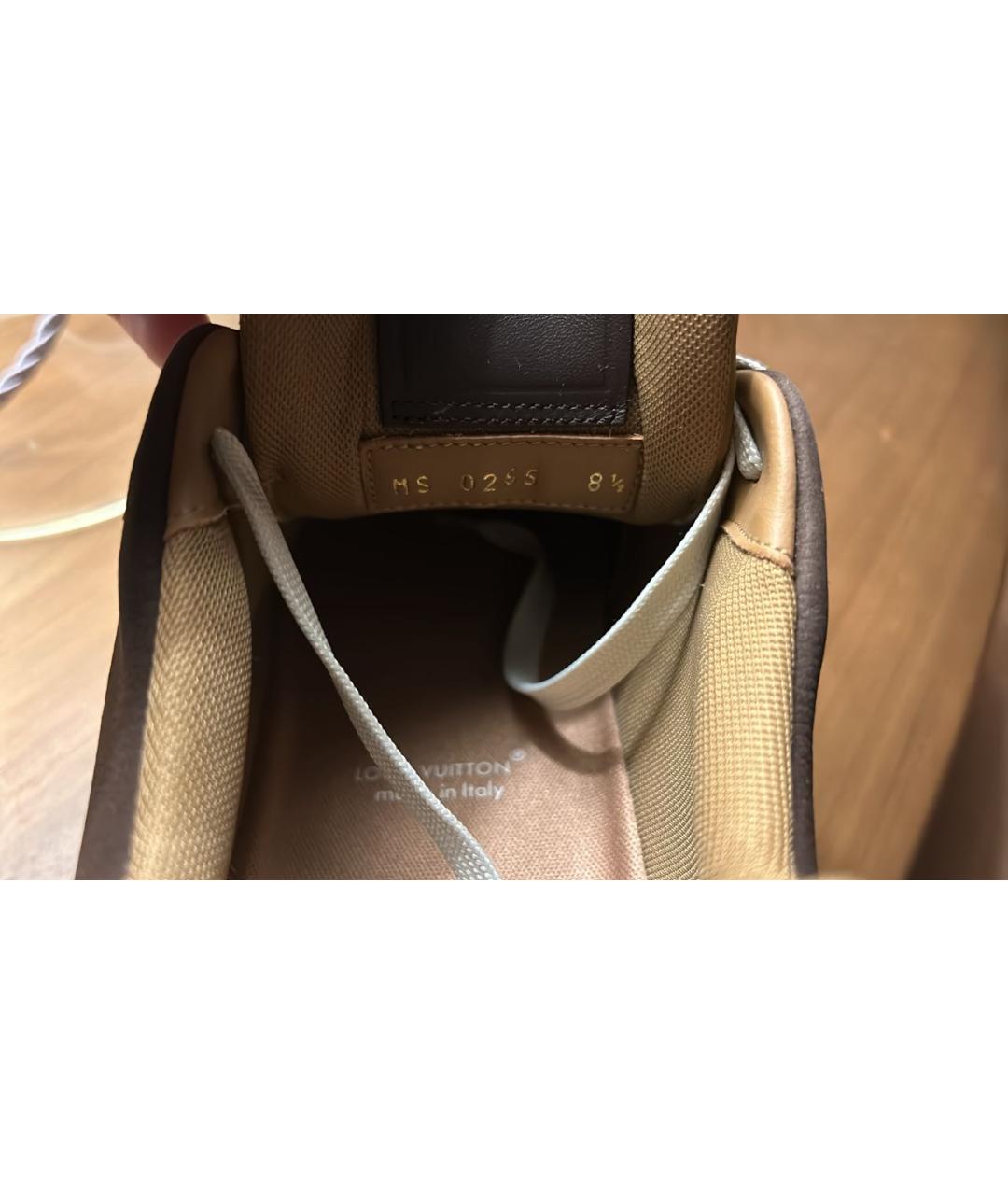 LOUIS VUITTON Коричневые низкие кроссовки / кеды, фото 5