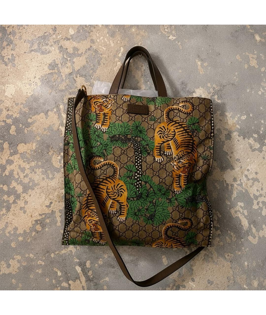 GUCCI Бежевая сумка тоут, фото 5