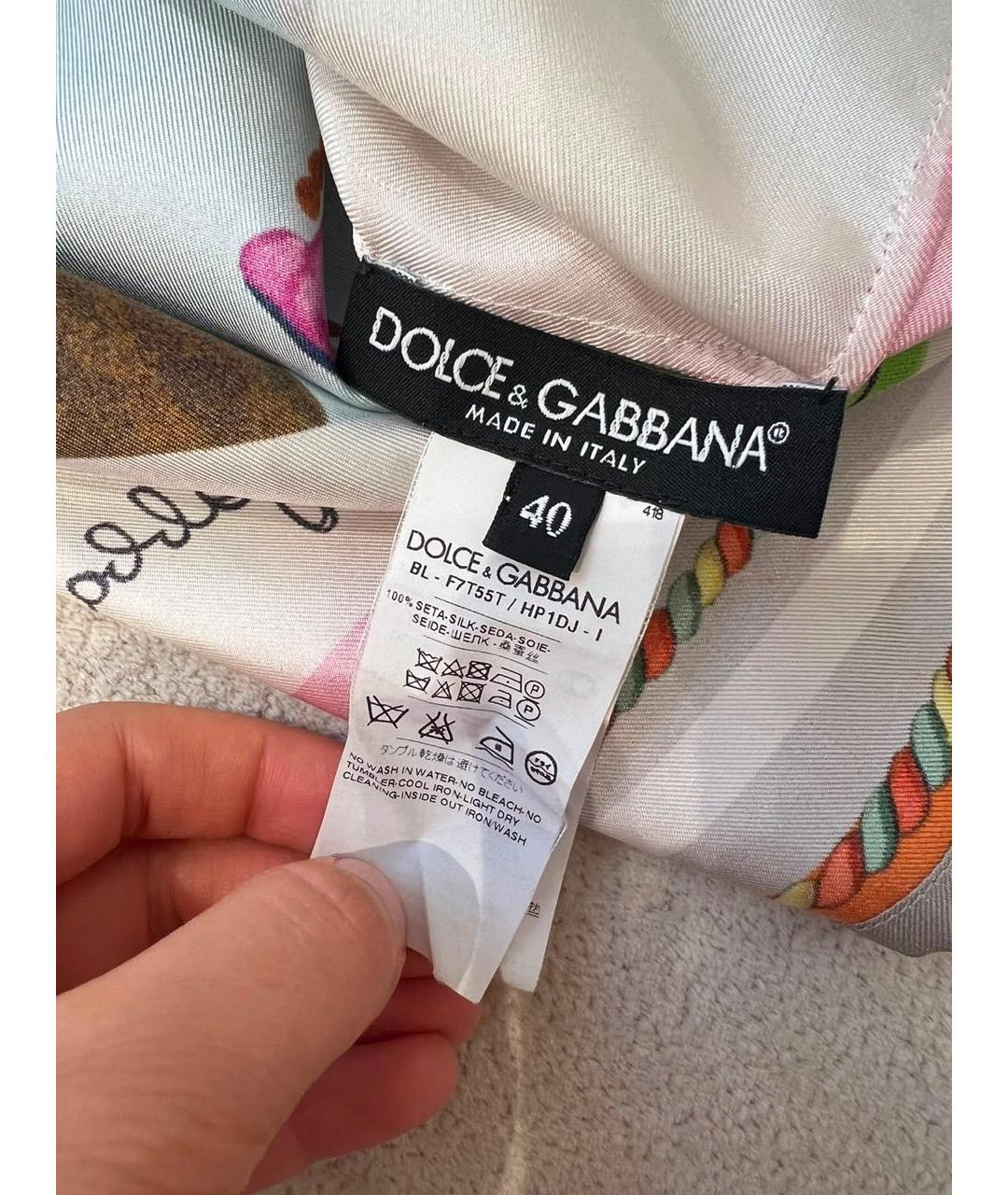 DOLCE&GABBANA Мульти футболка, фото 5