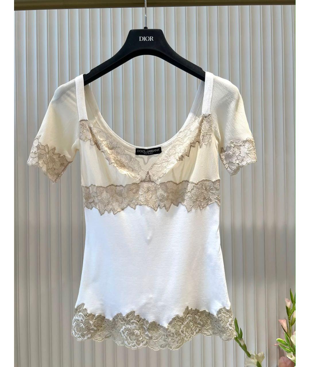 DOLCE&GABBANA Белая футболка, фото 8