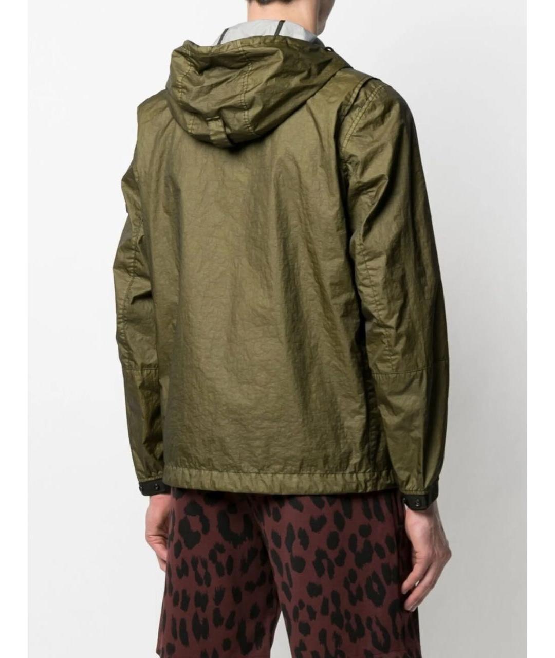 STONE ISLAND Зеленая полиамидовая куртка, фото 3