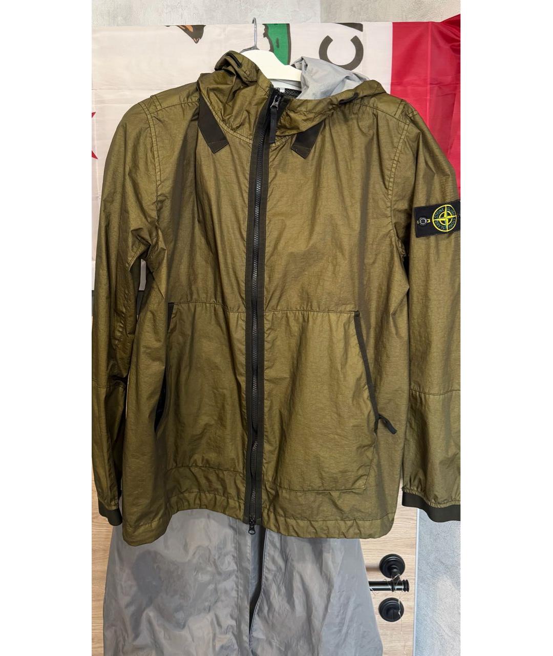 STONE ISLAND Зеленая полиамидовая куртка, фото 9