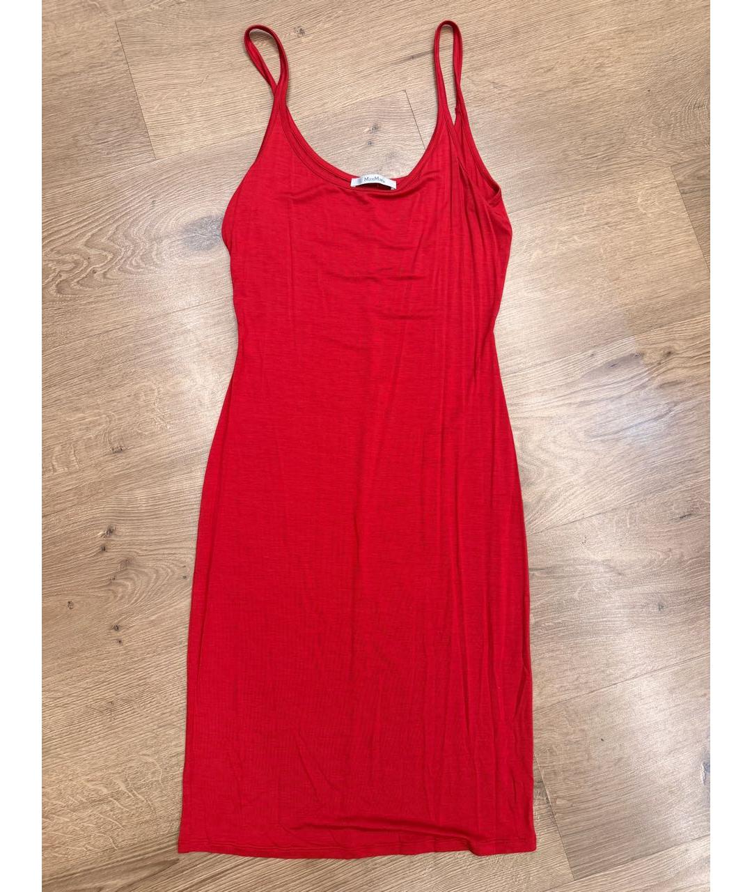 MAX MARA Красное коктейльное платье, фото 2