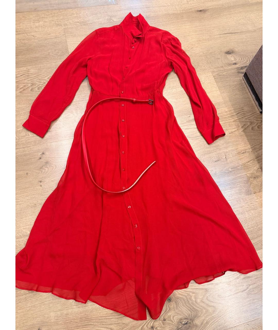 MAX MARA Красное коктейльное платье, фото 5