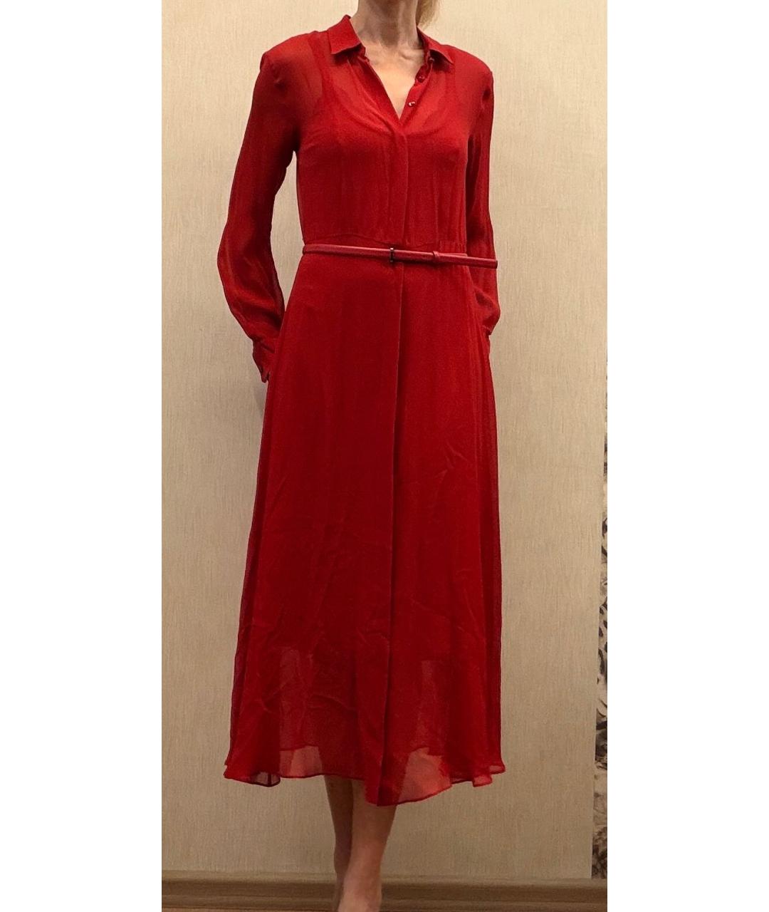 MAX MARA Красное коктейльное платье, фото 4