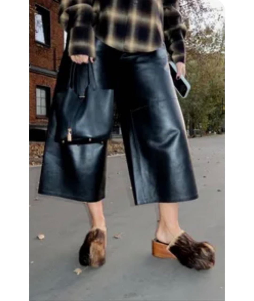 ACNE STUDIOS Коричневые кожаные сабо, фото 7