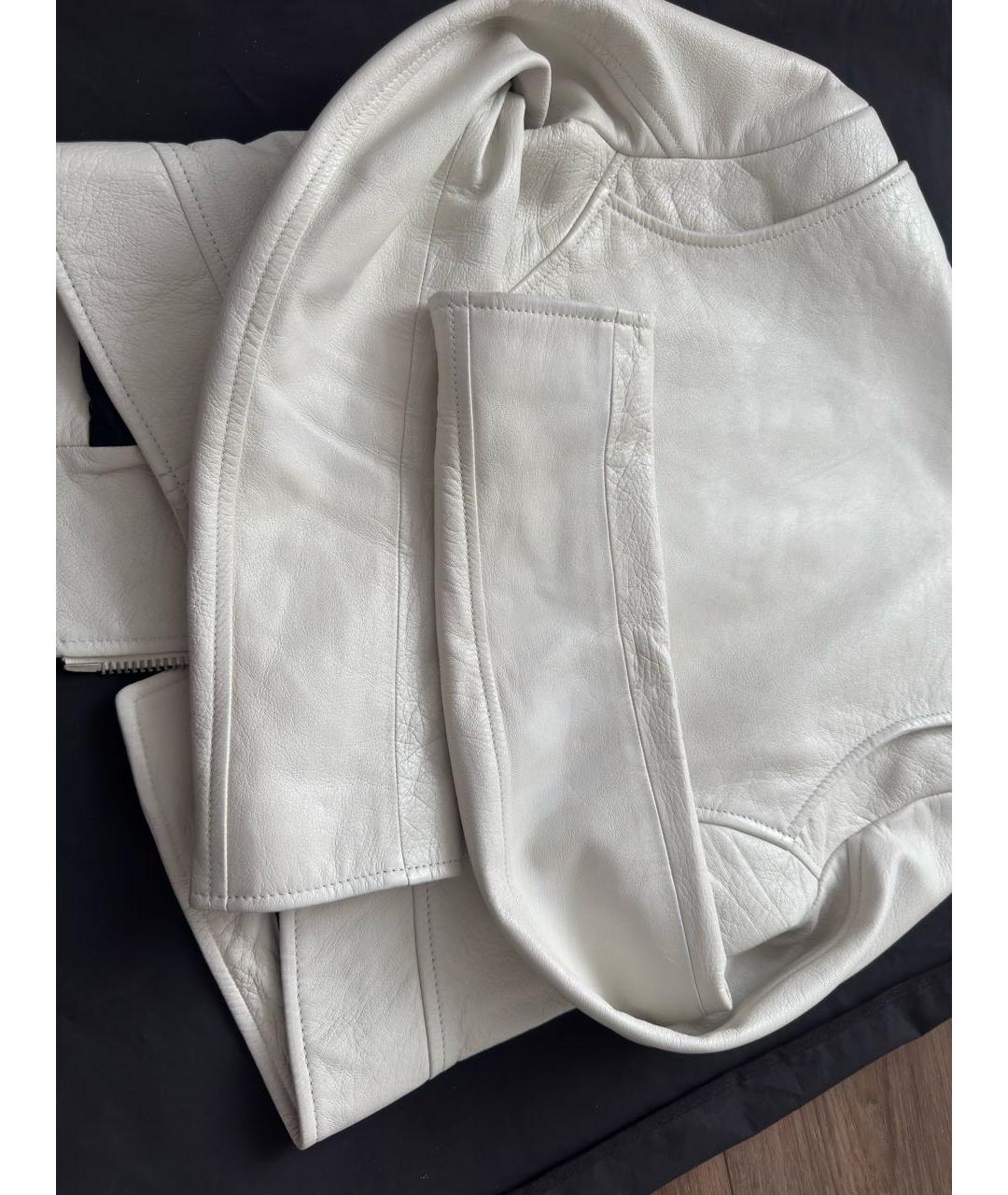 SAINT LAURENT Белая кожаная куртка, фото 7