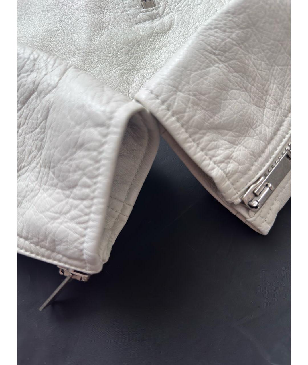 SAINT LAURENT Белая кожаная куртка, фото 4