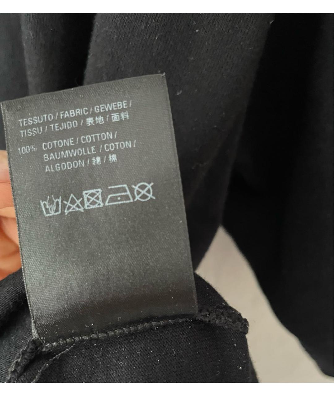 BALENCIAGA Черная хлопковая футболка, фото 5