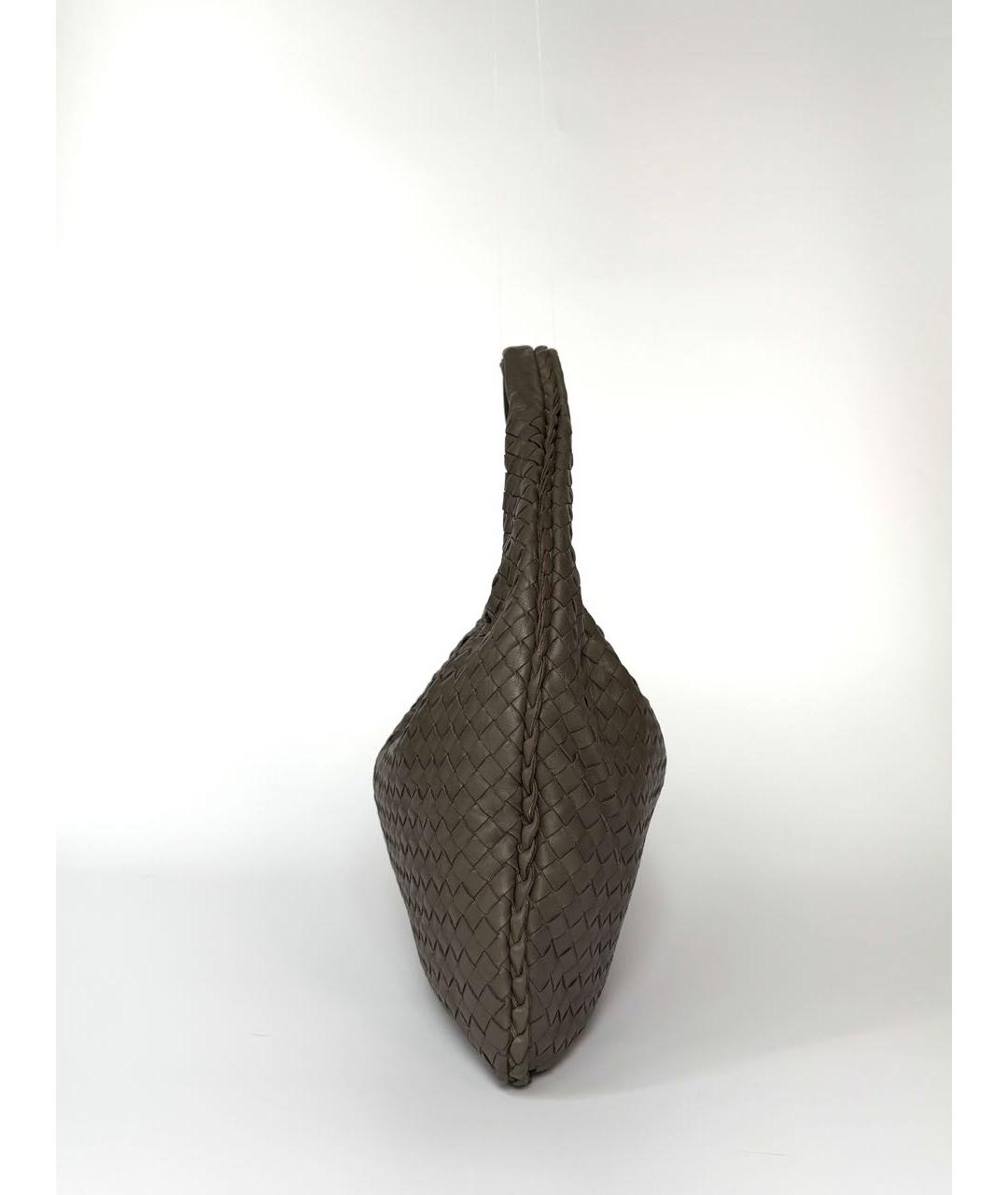 BOTTEGA VENETA Коричневая кожаная сумка через плечо, фото 5