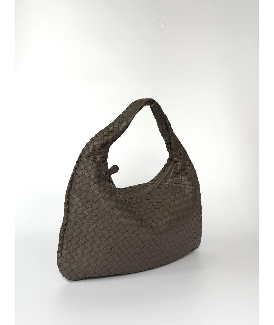 BOTTEGA VENETA Коричневая кожаная сумка через плечо, фото 2