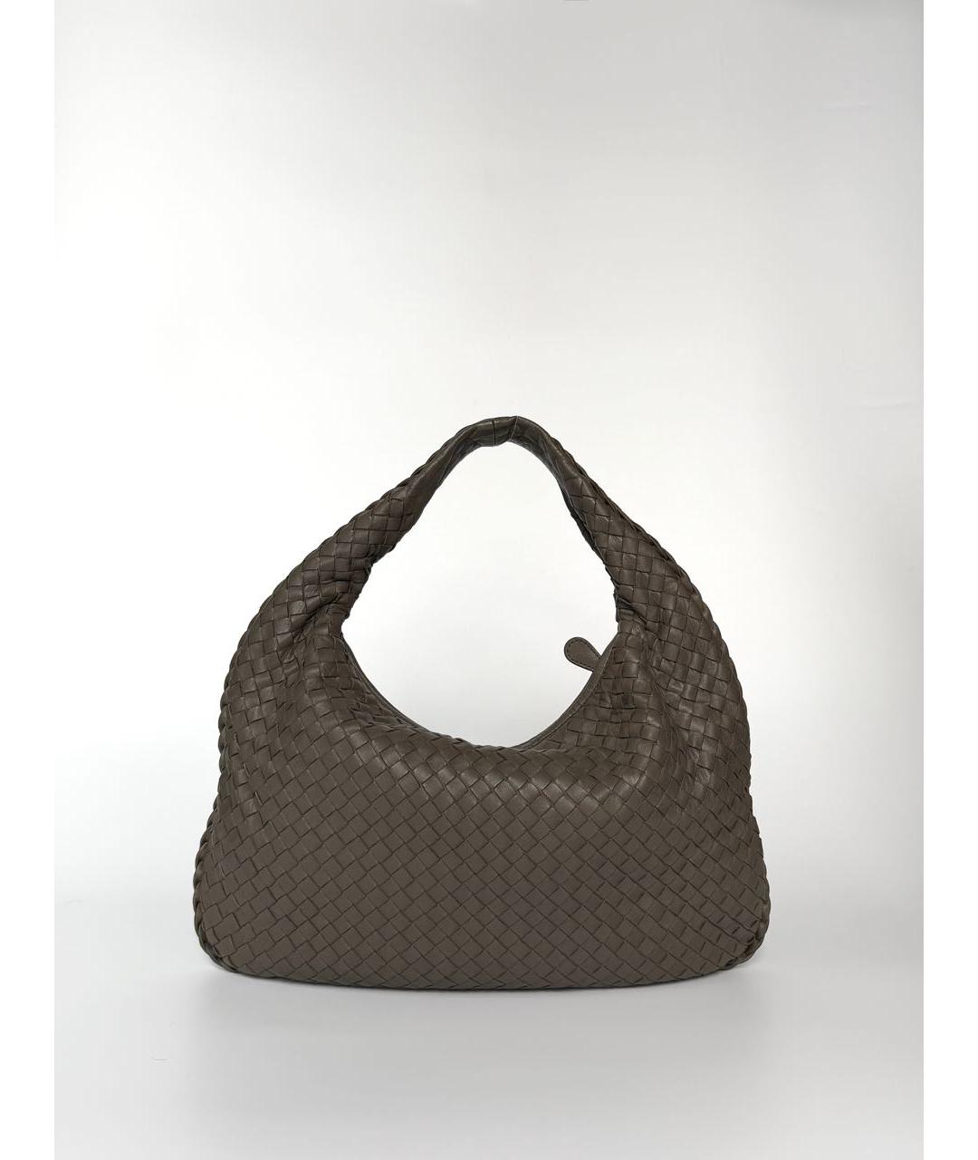 BOTTEGA VENETA Коричневая кожаная сумка через плечо, фото 3