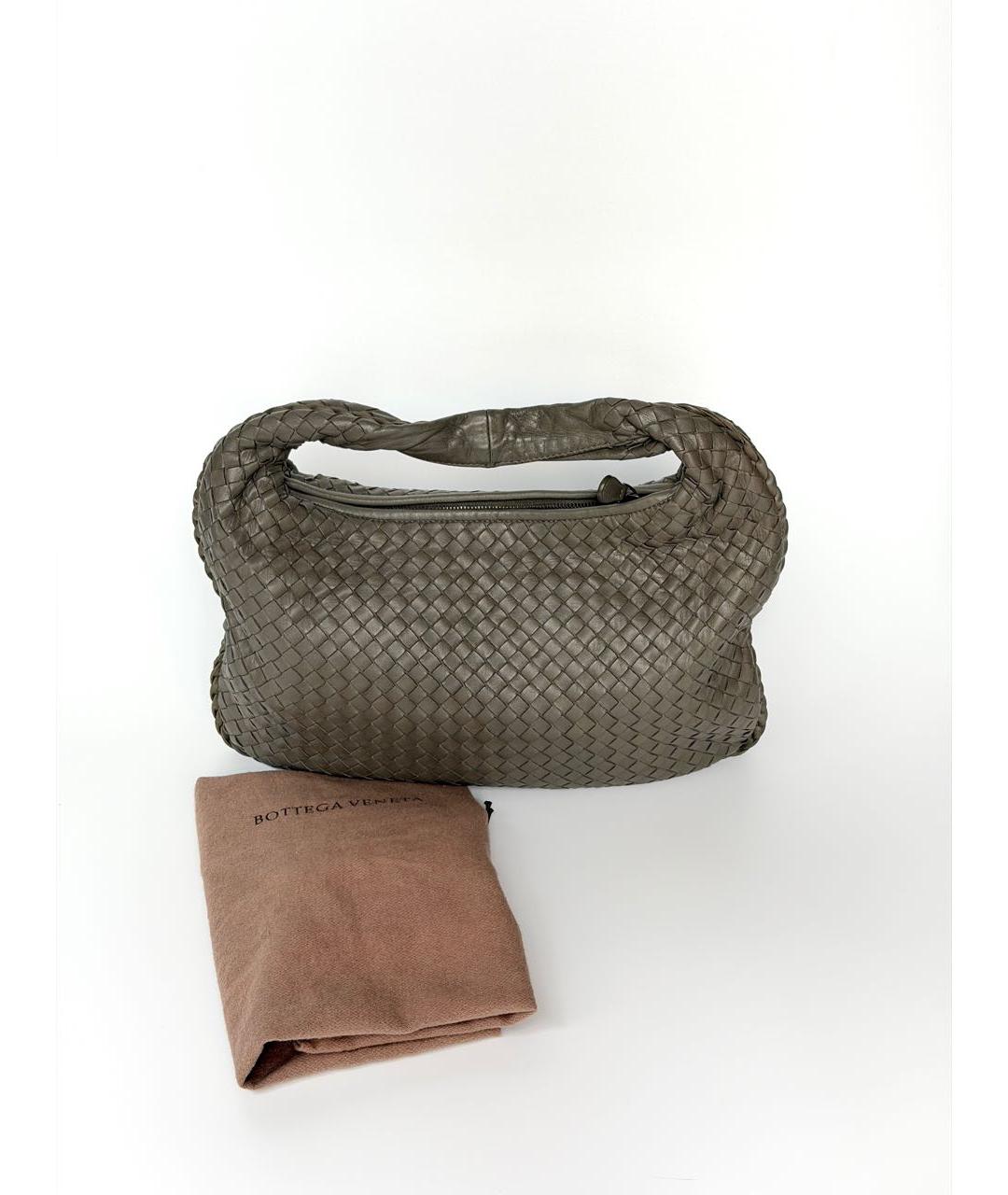 BOTTEGA VENETA Коричневая кожаная сумка через плечо, фото 8