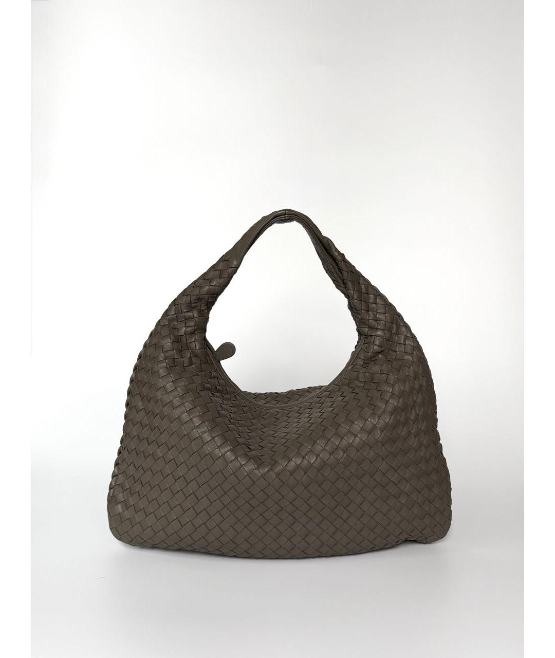 BOTTEGA VENETA Коричневая кожаная сумка через плечо, фото 9