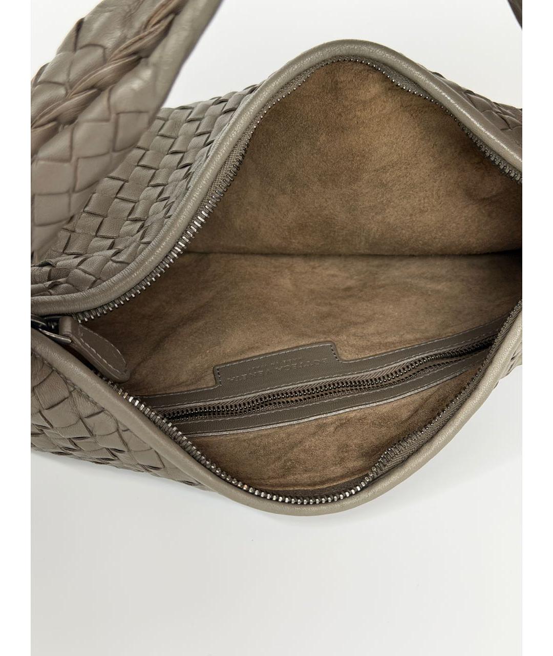 BOTTEGA VENETA Коричневая кожаная сумка через плечо, фото 4