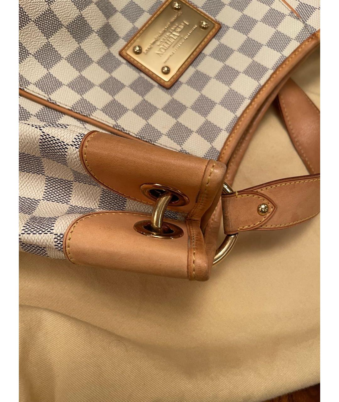 LOUIS VUITTON Белая кожаная сумка тоут, фото 5