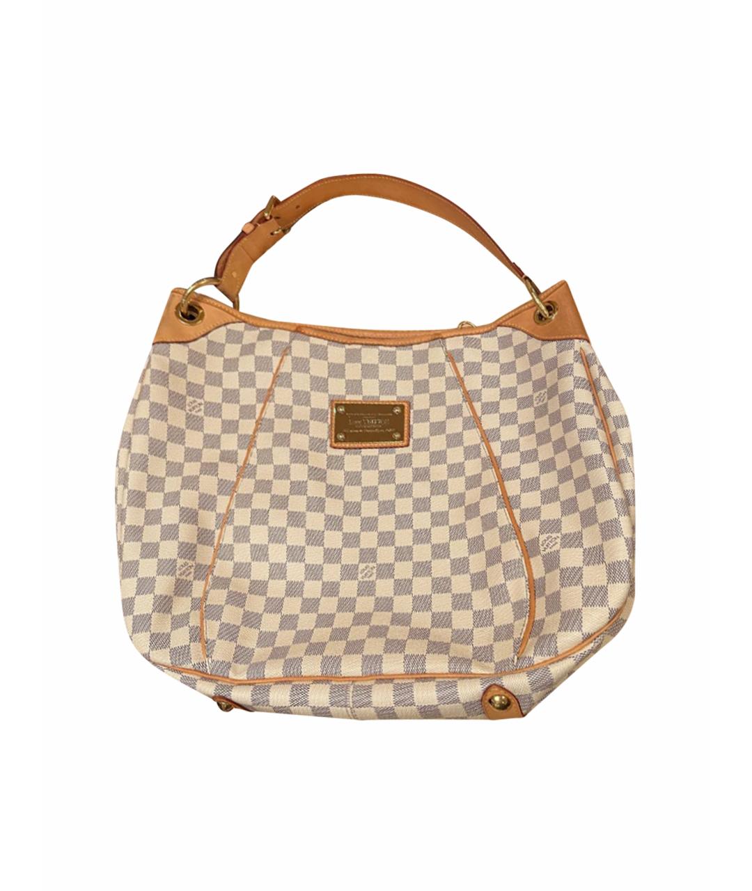 LOUIS VUITTON Белая кожаная сумка тоут, фото 1