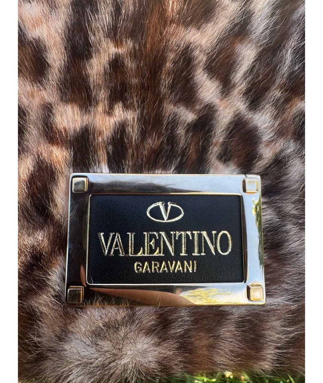 VALENTINO Коричневая меховая сумка через плечо, фото 6